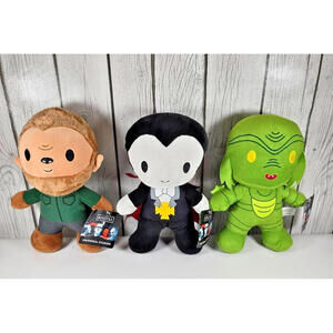 Universal Studios Monsters Wolfman, Dracula & Creature Of The Black Lagoon Plush